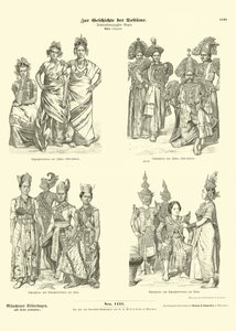 Costumi degli attori asiatici, fine XIX secolo da German School