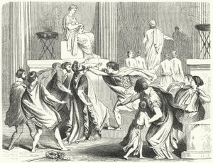 Assassinio di Filippo II di Macedonia, 336 a.C. (incisione)