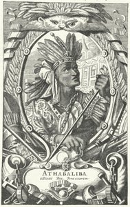 Atahualpa, imperatore inca (incisione) da German School