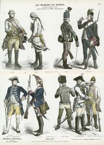 Uniformi militari austriache e prussiane, seconda metà del XVIII secolo
