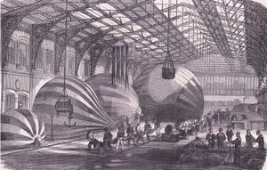 Fabbrica di palloni, Cassells History of the War between France and Germany pubblicato da Cassell and Company Limited, c.1890 (litografia) da German School