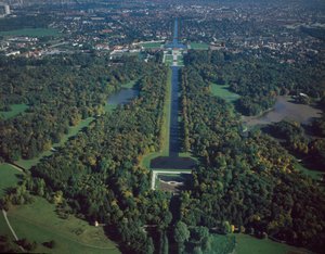 Arte barocca: veduta aerea del Parco di Nymphenburg