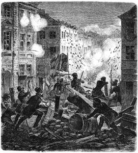 Barricate a Berlino durante la Rivoluzione tedesca del 1848