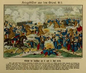 Battaglia di Zajecar, 2-3 luglio 1876, durante la Prima Guerra Serbo-Ottomana (1876-77), 1876 da German School