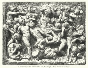 Battaglia dei Centauri, rilievo in marmo di Michelangelo