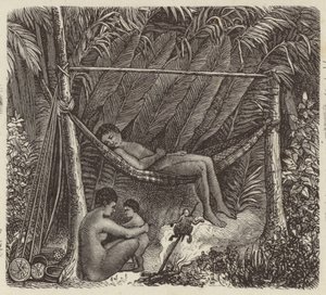 Nativo brasiliano che riposa in un