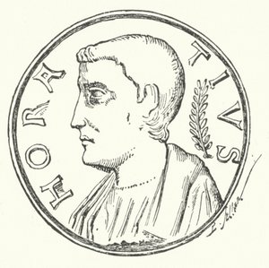 Moneta di bronzo con la testa dell