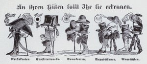 Li riconoscerai dai loro cappelli (litografia) da German School
