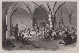 Garibaldini catturati e franc-tireurs francesi nel municipio di Digione, Francia, Guerra Franco-Prussiana, metà dicembre 1870 da German School