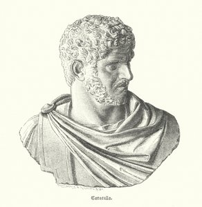 Caracalla, imperatore romano (incisione) da German School