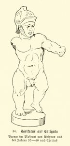 Caricatura di Caligola (litografia) da German School
