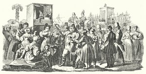 Carnevale nel distretto di Cannstatt a Stoccarda, autunno 1835