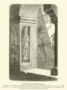 Immagine scolpita in pietra di Federico Barbarossa, Sacro Romano Imperatore da German School