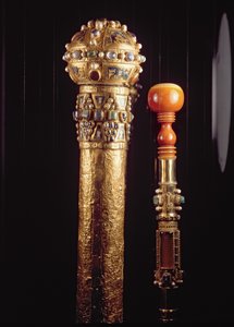 Custodia e frammento montato del bastone di San Pietro, c.980