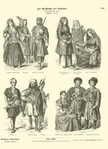 Costumi caucasici, XIX secolo da German School
