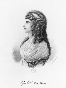 Charlotte von Stein, nata von Schardt, fine XVIII secolo-inizio XIX secolo, incisa da G. Wolf da German School