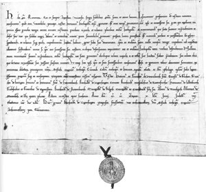 Carta di Enrico Raspe, Langravio di Turingia e anti-re tedesco, per il vescovo Hermann di Würzburg