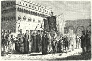 Processione dei bambini a Firenze sotto il dominio di Girolamo Savonarola da German School