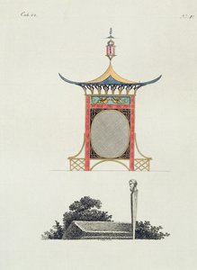 Schermo da giardino cinese, da Recent New Ideas for the Garden, pubblicato 1779