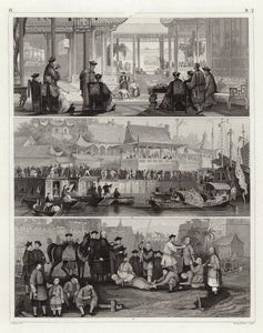 Scene cinesi (incisione) da German School