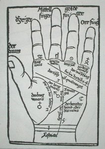 Mano chiromantica, illustrazione da 