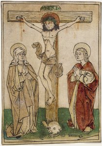 Cristo sulla croce con Maria e San Giovanni, c.1470-80 da German School