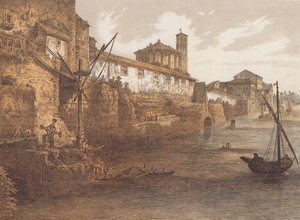 Cloaca Maxima, Roma (litografia a colori)