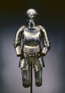 Elmo chiuso e armatura parziale in stile Maximilian, Norimberga, c.1525