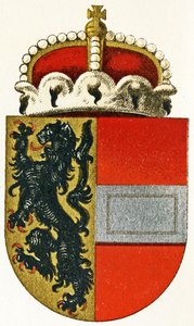 Stemma di Salisburgo, con un cappello da principe sullo scudo, c.1898