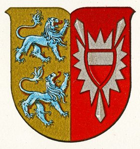 Stemma dello Schleswig-Holstein, c.1898 da German School
