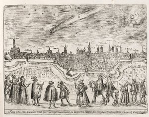 Cometa vista su Augusta fine novembre 1618 da German School