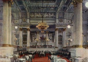 Sala da concerto, Giardino Zoologico di Berlino, Germania (litografia a colori) da German School