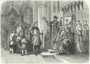 Incoronazione di Enrico il Giovane Re da parte di Roger, arcivescovo di York da German School