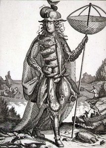 Costume per un pescatore, pub. da Gerard Valck c.1690 (incisione)
