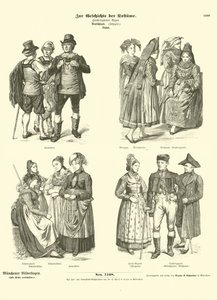 Costumi di Baden, Germania, XIX secolo da German School