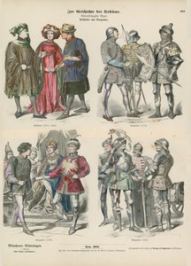 Costumi di Borgogna e Olanda, XV secolo da German School
