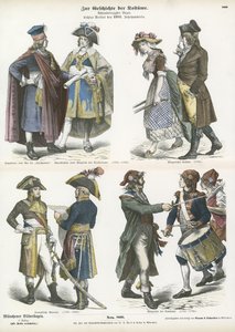 Costumi della Francia rivoluzionaria, fine XVIII secolo da German School