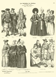 Costumi del cantone svizzero di Zurigo, inizio XVIII secolo da German School