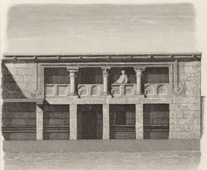 Cortile di una casa greca antica in Siria centrale. Illustrazione per Bilder-Atlas da German School