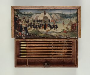 Scatola di dardi per balestra appartenente al Principe Otto von Hesse, 1615 da German School