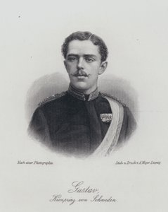 Principe ereditario Gustaf di Svezia, il futuro re Gustaf V da German School