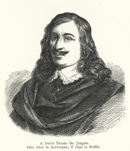 David Teniers il Giovane, artista barocco fiammingo (incisione) da German School