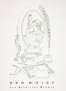 Der Brief di Catherina Godwin, da Styl, pub.1922 da German School