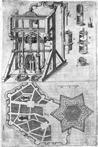 Progetto di fortificazione da Harmonia in Fortalitiis Construendis, Defendensis & Oppugnandis di Wendelin Schildknecht, pg120, pubblicato 1652 da German School