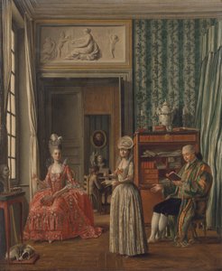 Scena domestica, c.1775-80 da German School