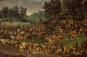 Duca di Württemberg, sua moglie Dorothea von Baden e cortigiani che festeggiano dopo la caccia da German School