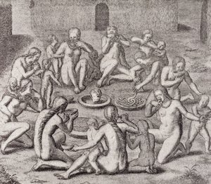 Mangiare la carne di un prigioniero secondo il vecchio storico, da 