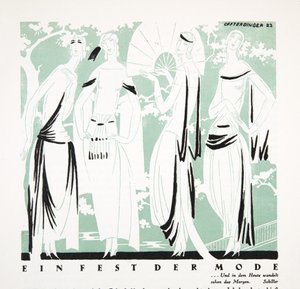 Ein Fest der Mode, da Styl, pub.1922 (stampa a pochoir) da German School