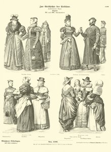 Costumi inglesi, XVI e XVII secolo da German School