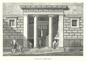 Ingresso di una casa greca antica da German School